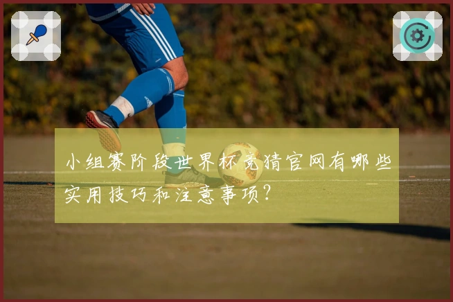 小组赛阶段世界杯竞猜官网有哪些实用技巧和注意事项？